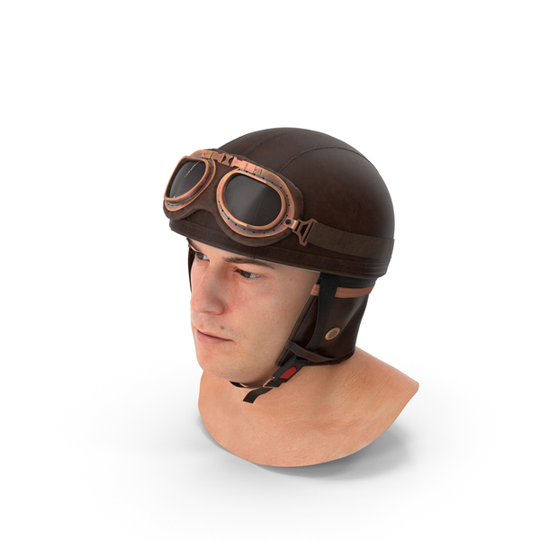 Marcus  with Retro Aviator Helmet PNG & PSD Images