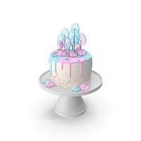 Pastel Cake eith the Decor of Round Lollipop PNG & PSD Images