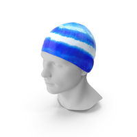 Speedo Blue Silicone Swim Cap on Mannequin PNG & PSD Images