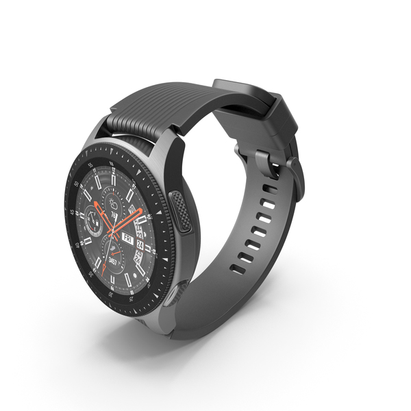 Samsung Galaxy Watch 46mm Silver 2018 PNG Images & PSDs for