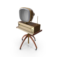 Vintage Antique 50s TV with Stand PNG & PSD Images