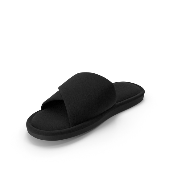 Men's Slipper Black PNG & PSD Images