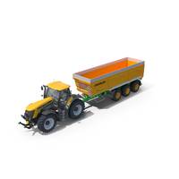 拖拉机JCB Fastrac 8310和拖车Joskin Trans Space 8000 PNG和PSD图像