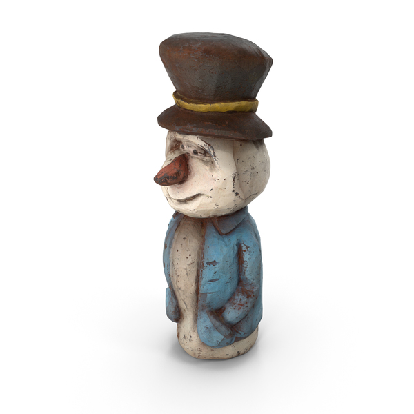 Rusty Metal Snowman Sculpture PNG & PSD Images
