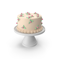 Cake with Roses PNG & PSD Images