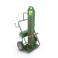 Dual Cylinder Gas Welding Cart Old PNG & PSD Images
