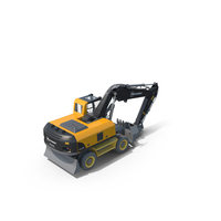 Wheeled Excavator PNG & PSD Images