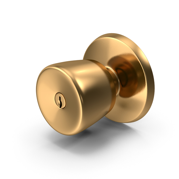 Door Knob Golden With Keyhole PNG & PSD Images