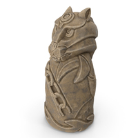 Fenrir Norse Wolf Statuette PNG & PSD Images