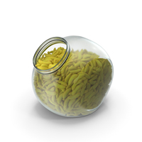 Spherical Jar with Gummy Bananas PNG & PSD Images