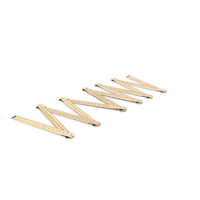 Folding Ruler with Metric Measurements PNG & PSD Images