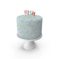 Multicolored Wish Cake PNG & PSD Images