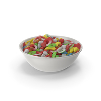 Bowl With Sugar Coated Gummy Candy PNG & PSD Images