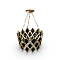 Robert Abbey Edward Pendant in Modern Brass Finish with Black Marble Accents 423 PNG & PSD Images