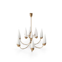 Wonderful 1950s Italian Candelabra Chandelier in the Manner of Stilnovo PNG & PSD Images