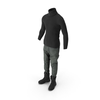 Men's Jeans Pullover Boots Black PNG & PSD Images