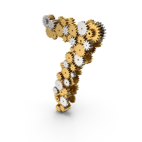 Gear Alphabet Number 7 PNG & PSD Images