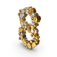 Gear Alphabet Number 8 PNG & PSD Images