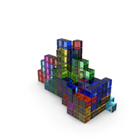 Tetris Colored Glass PNG & PSD Images