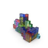 Tetris Colored Frosted Glass PNG & PSD Images
