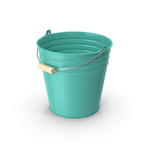 Antique Cleaning Pail with Wood Handle PNG & PSD Images