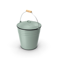 Blue Enamel Bucket with Lid 5L PNG & PSD Images