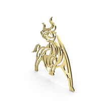 Bull Big Figure Gold PNG & PSD Images