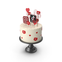 Social Media Birthday Cake PNG & PSD Images