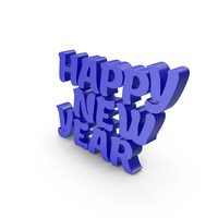 Happy New Year Blue PNG & PSD Images