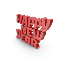Happy New Year Red PNG & PSD Images