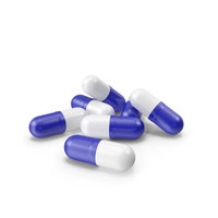Pill Capsules Blue PNG & PSD Images