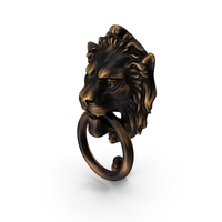 Antique Brass Lion Door Knocker PNG & PSD Images