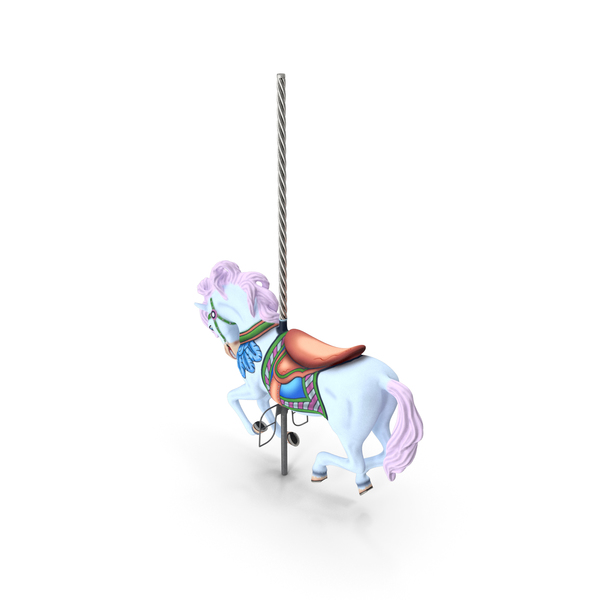 Carousel Galloping Horse Pink PNG & PSD Images