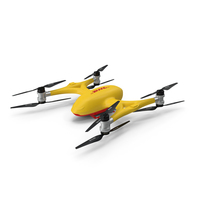 DHL Quadcopter Drone PNG & PSD Images
