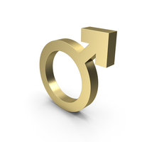 Male Gender Symbol Gold PNG & PSD Images