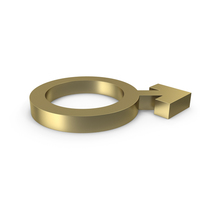 Male Gender Symbol Side Gold PNG & PSD Images