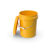 Plastic Bucket 5L with Lid and Handle PNG & PSD Images