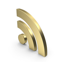 RSS Symbol Gold PNG & PSD Images