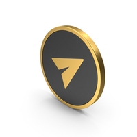 Gold Icon Send Button PNG & PSD Images