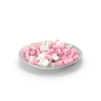 Plate with Marshmallows PNG & PSD Images