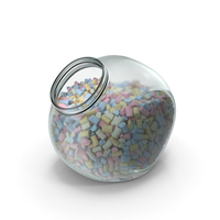 Spherical Jar with Marshmallows PNG & PSD Images