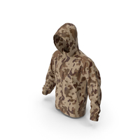 Brown Military Jacket Hood PNG & PSD Images