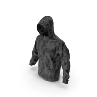 Black Military Jacket Hood PNG & PSD Images