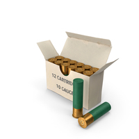 Box of 10 Gauge Shotgun Shells PNG & PSD Images