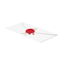 Paper Envelope with Red Wax Seal PNG & PSD Images