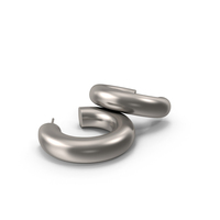 Earrings Silver Hoops PNG & PSD Images