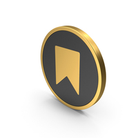 Gold Icon Bookmark PNG & PSD Images