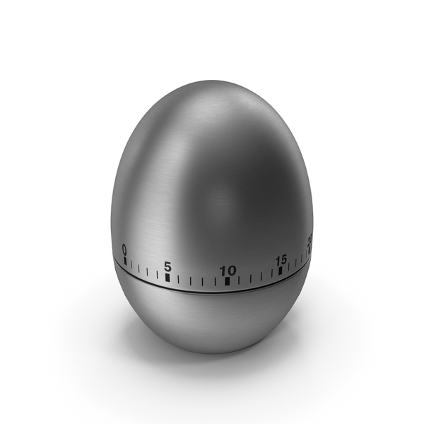 Stainless Steel Egg Shaped Kitchen Timer PNG & PSD Images