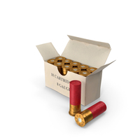 Box of 8 Gauge Shotgun Shells PNG & PSD Images