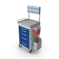 Detecto Medical Cart with Organizer PNG & PSD Images